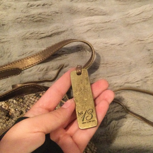 Botkier Gold Snakeskin Crossbody Purse - Picture 3 of 6